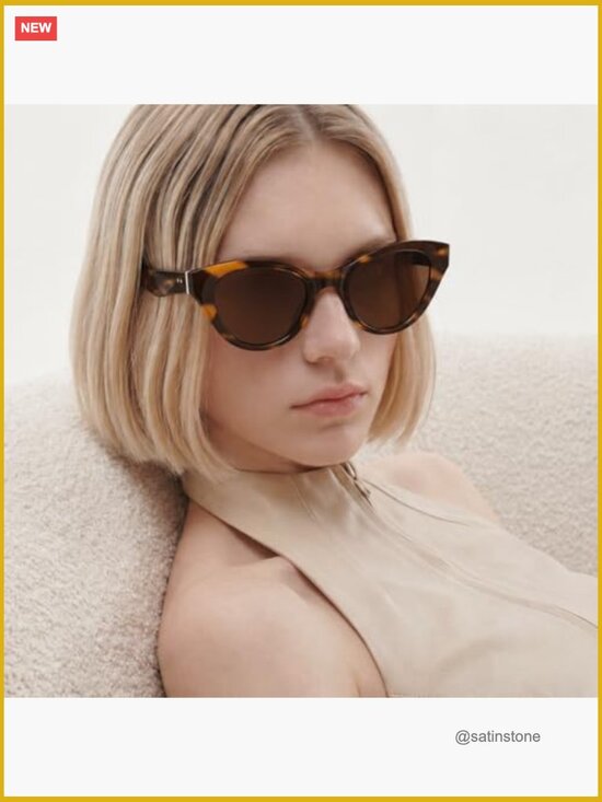 Vintage Retro Cat Eye Acetate Polarized UV Protection Sunglasses main image 5
